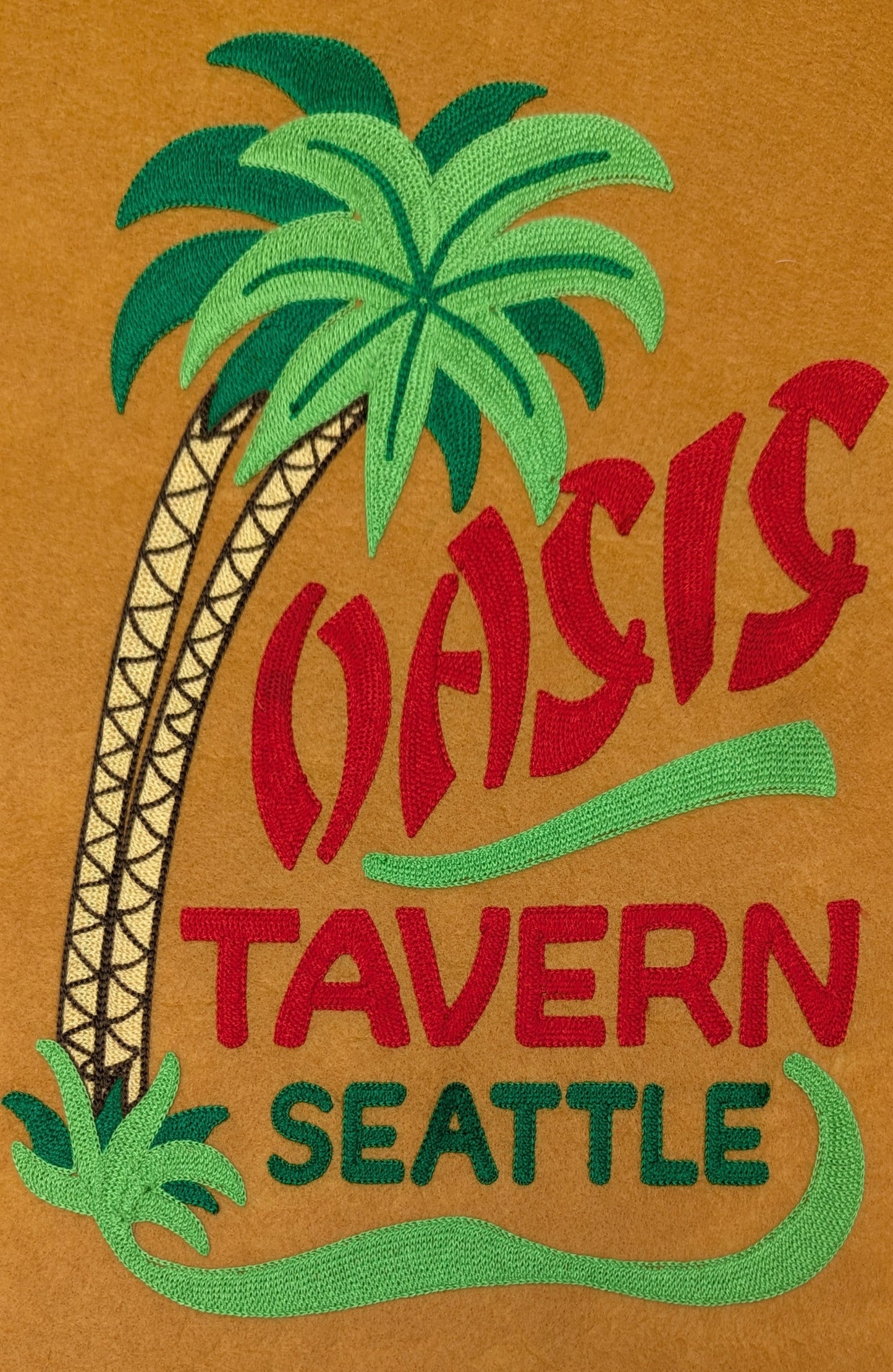 Oasis Tavern Seattle - Chainstitch Embroidered Bowling Shirt - NEW - Vintage Style