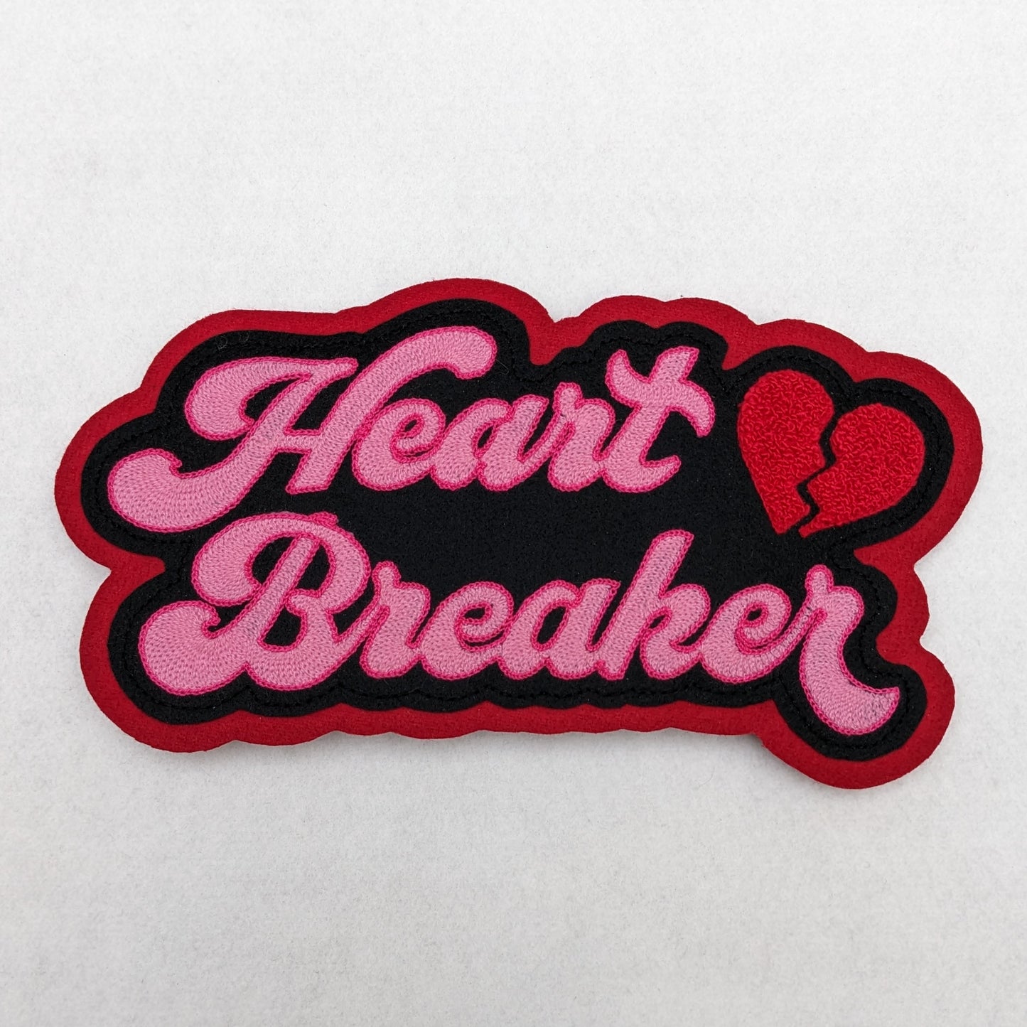 Heart Breaker - Vintage Style Chainstitch and Chenille Patch - Large