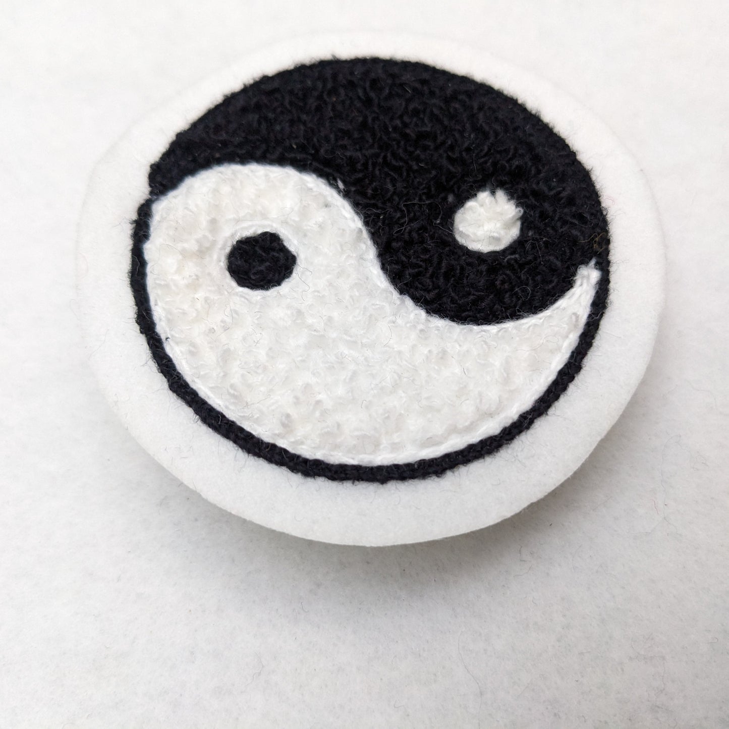 New Smaller Size Chenille Yin Yang Patch - Sew On