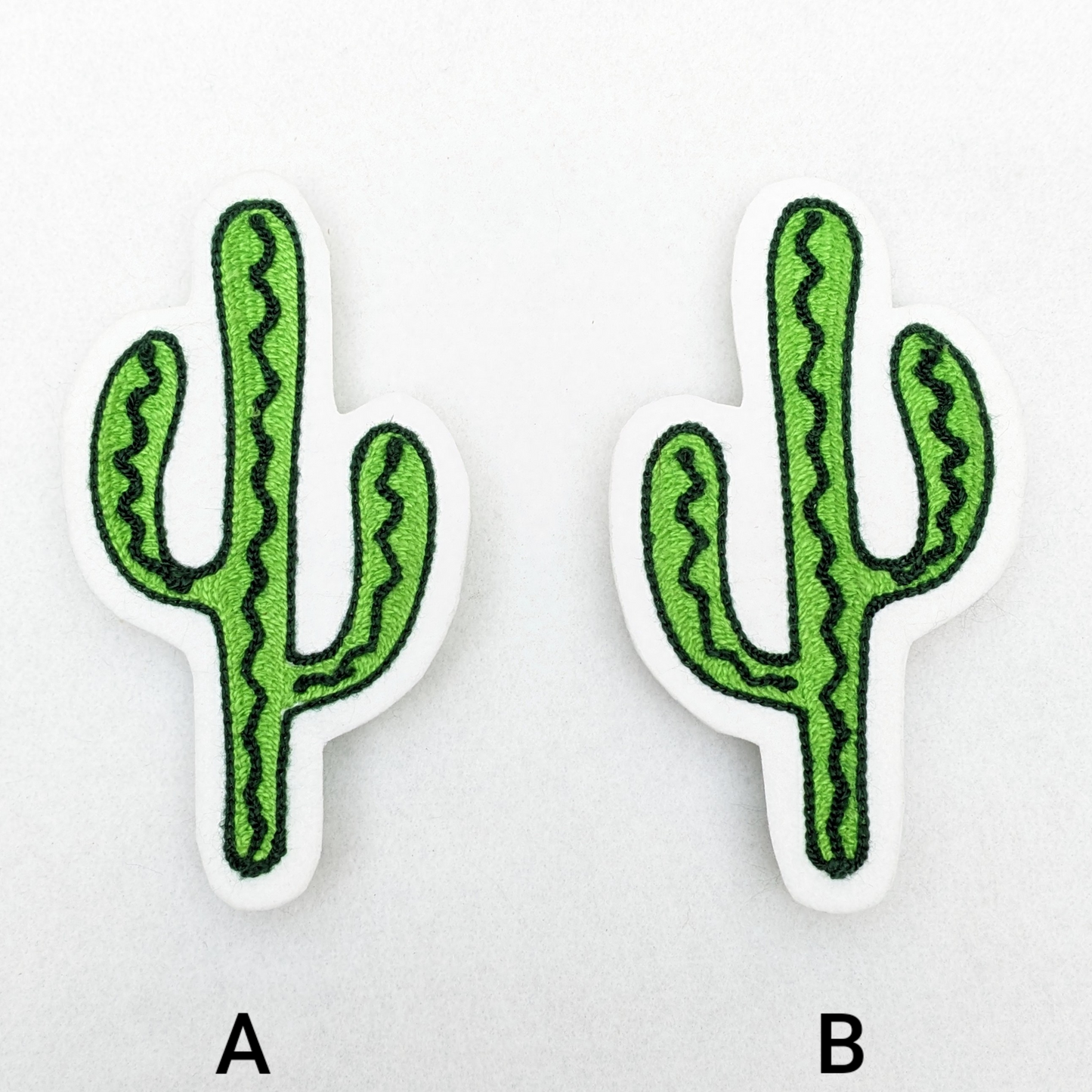 Vintage Style Chainstitch Cactus Patch - Sew On