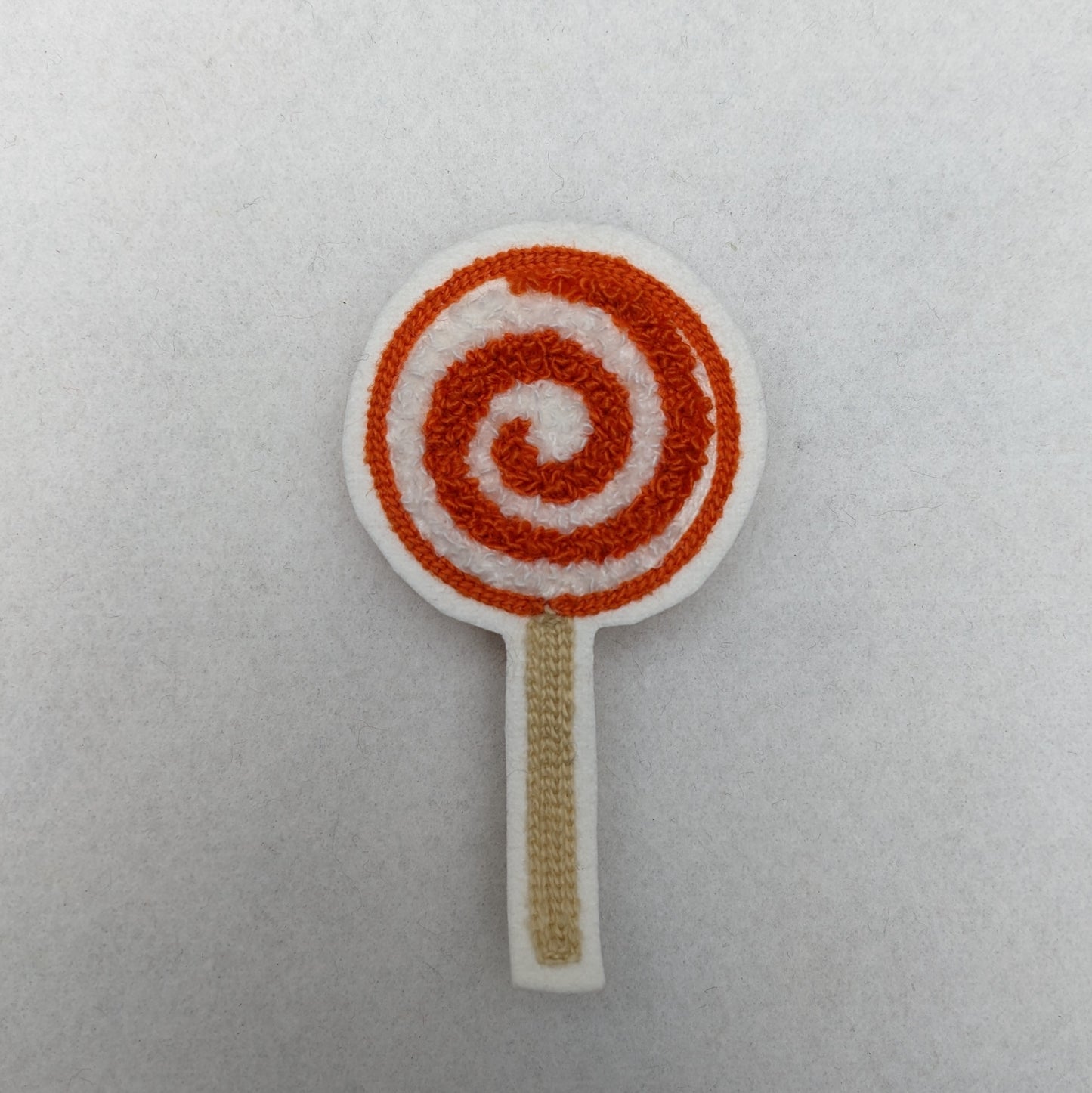 Sweet Treat Chenille Lollipop Letterman Style Patches!