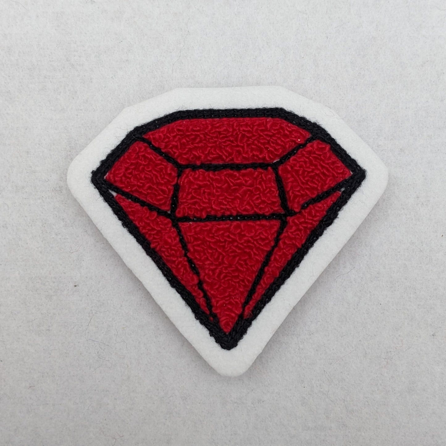 Chenille Diamond Patch - Sew On Jewel Shape - New!