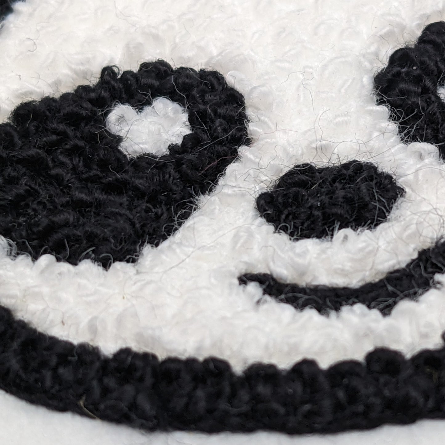 Fuzzy Chenille Kawaii Panda Patch - Sew On