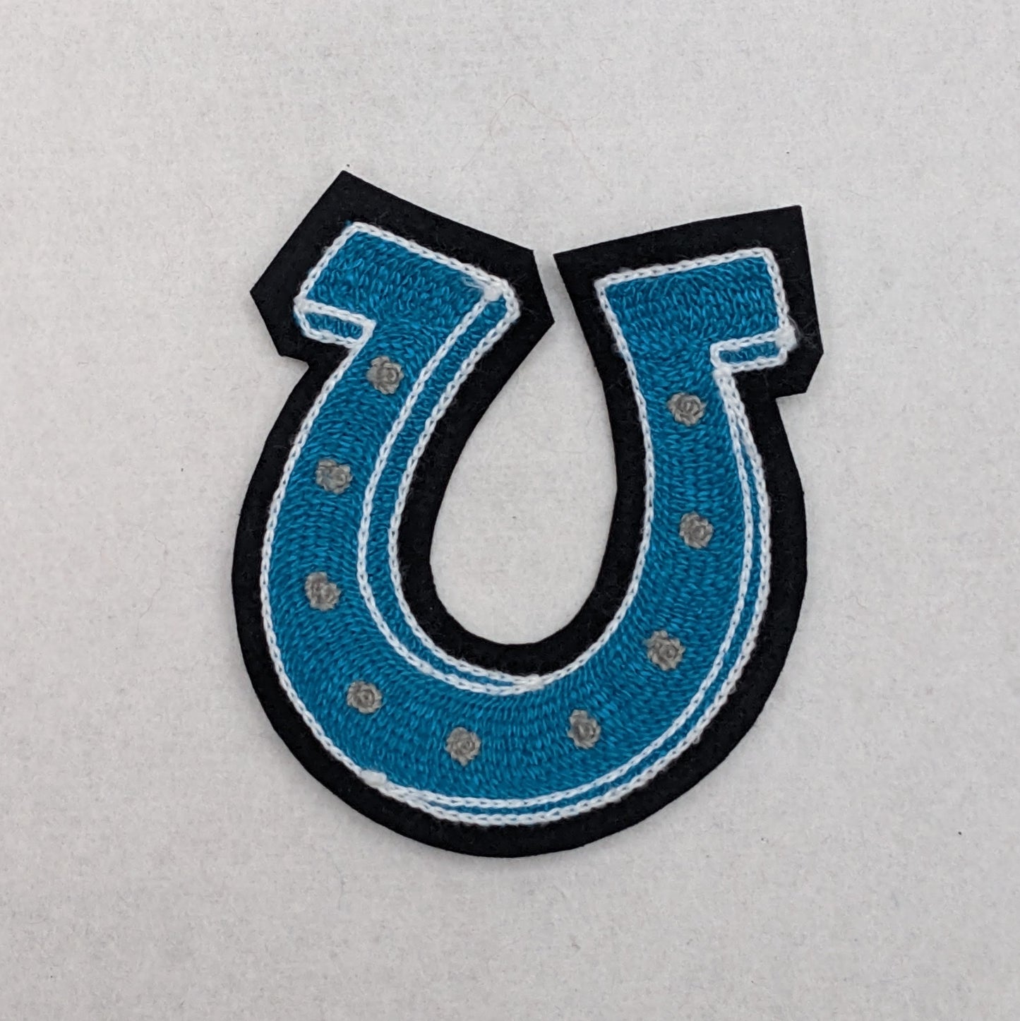 Vintage Style Chainstitch Lucky Horseshoe Patch - Sew On
