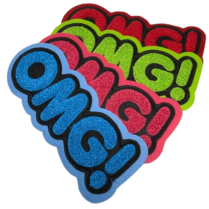 OMG! Chenille Patch - Sew On - Multiple Color Choices