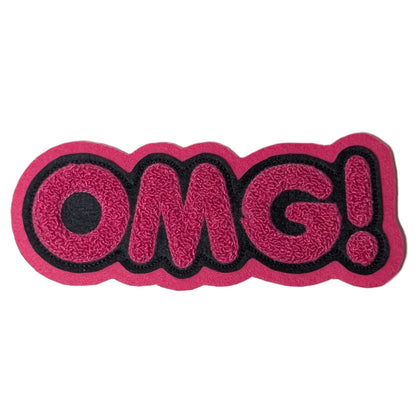 OMG! Chenille Patch - Sew On - Multiple Color Choices