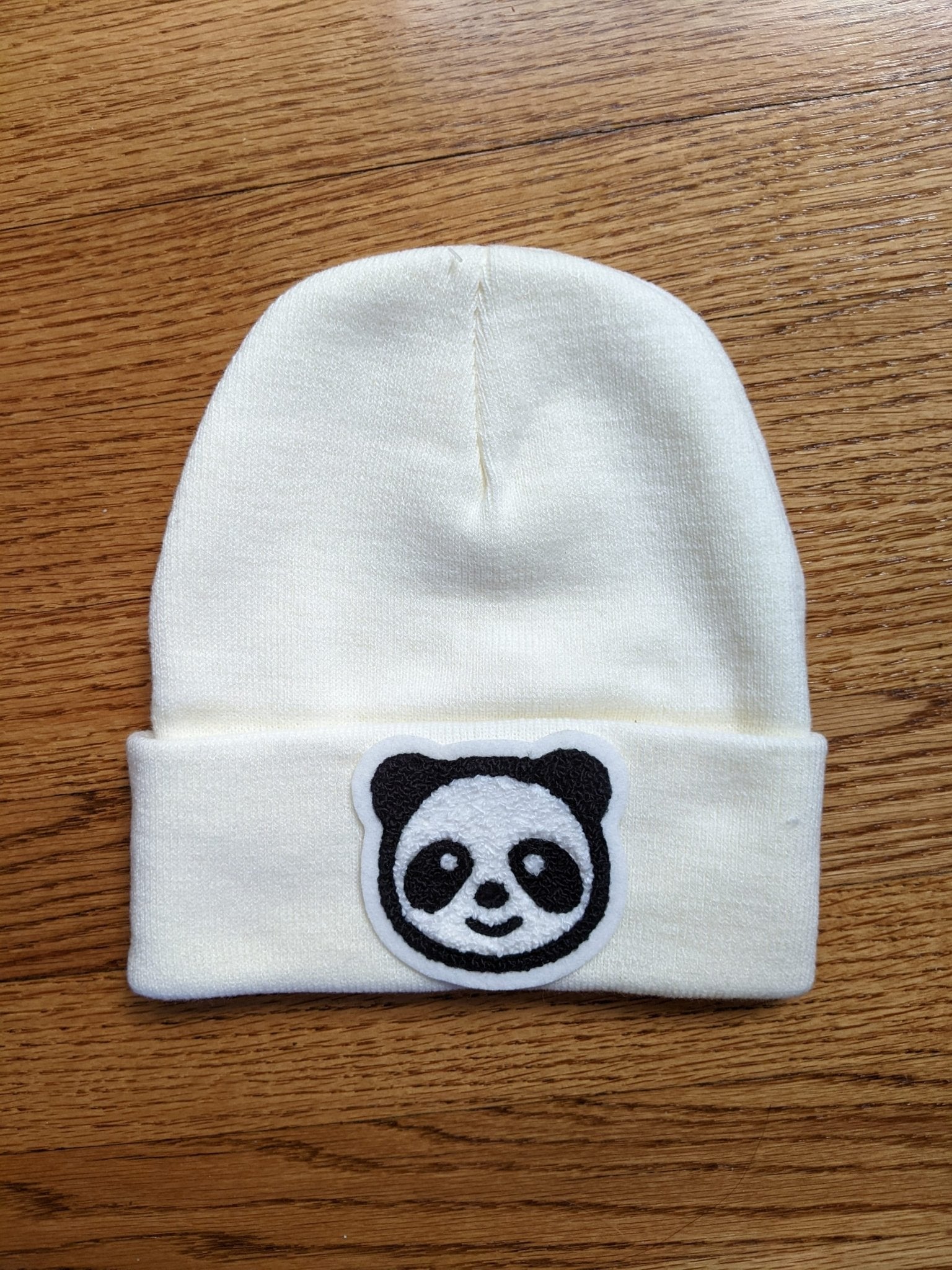 Beanie With Fuzzy Chenille Panda Face - Stocking Cap - Pinsetter Alley