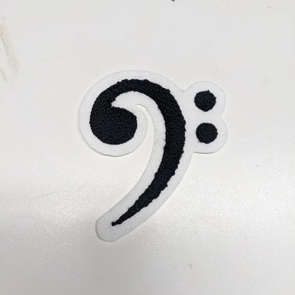 Musical Chenille Patches - Treble Clef, Eighth Note or Double Eighth Note