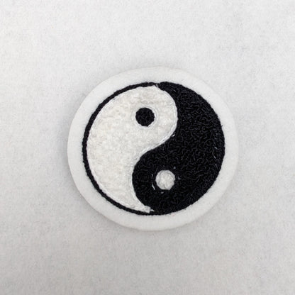 New Smaller Size Chenille Yin Yang Patch - Sew On