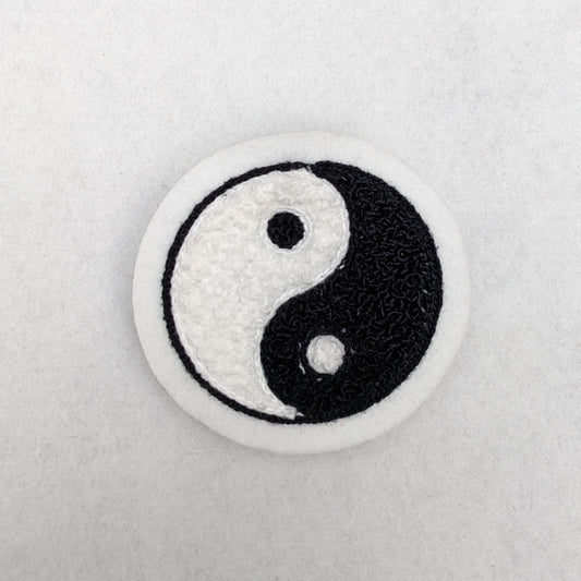 New Smaller Size Chenille Yin Yang Patch - Sew On