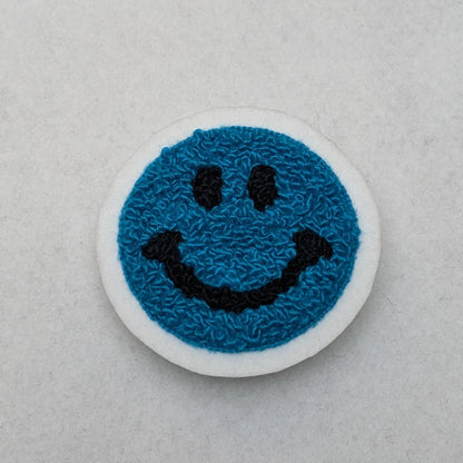 Cute Small Smiley Face Chenille Patch - Sew On - Available In Different Colors!