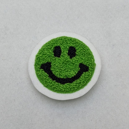 Cute Small Smiley Face Chenille Patch - Sew On - Available In Different Colors!
