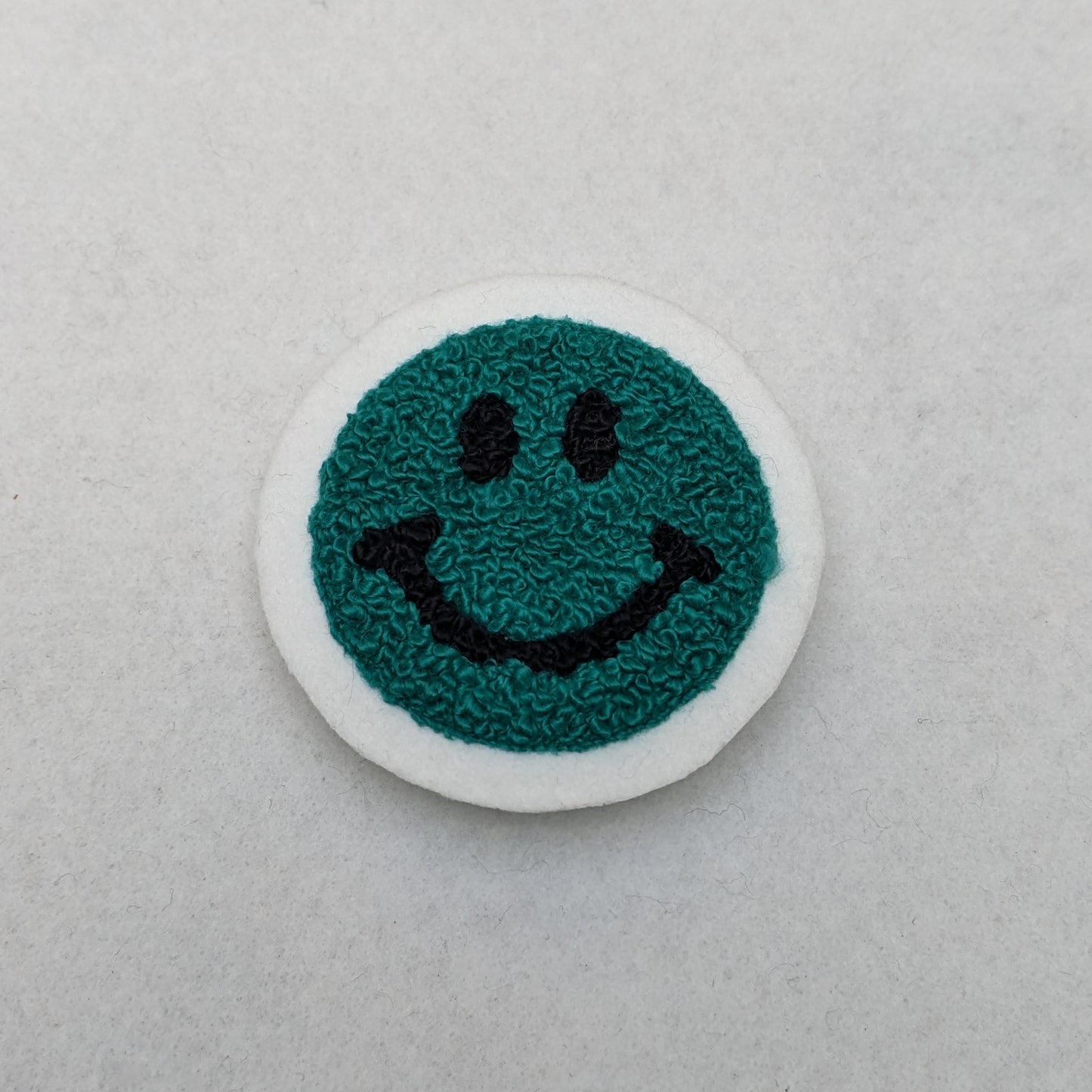 Cute Small Smiley Face Chenille Patch - Sew On - Available In Different Colors!