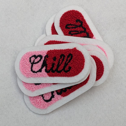 Chenille Chill Pill Patch - Sew On