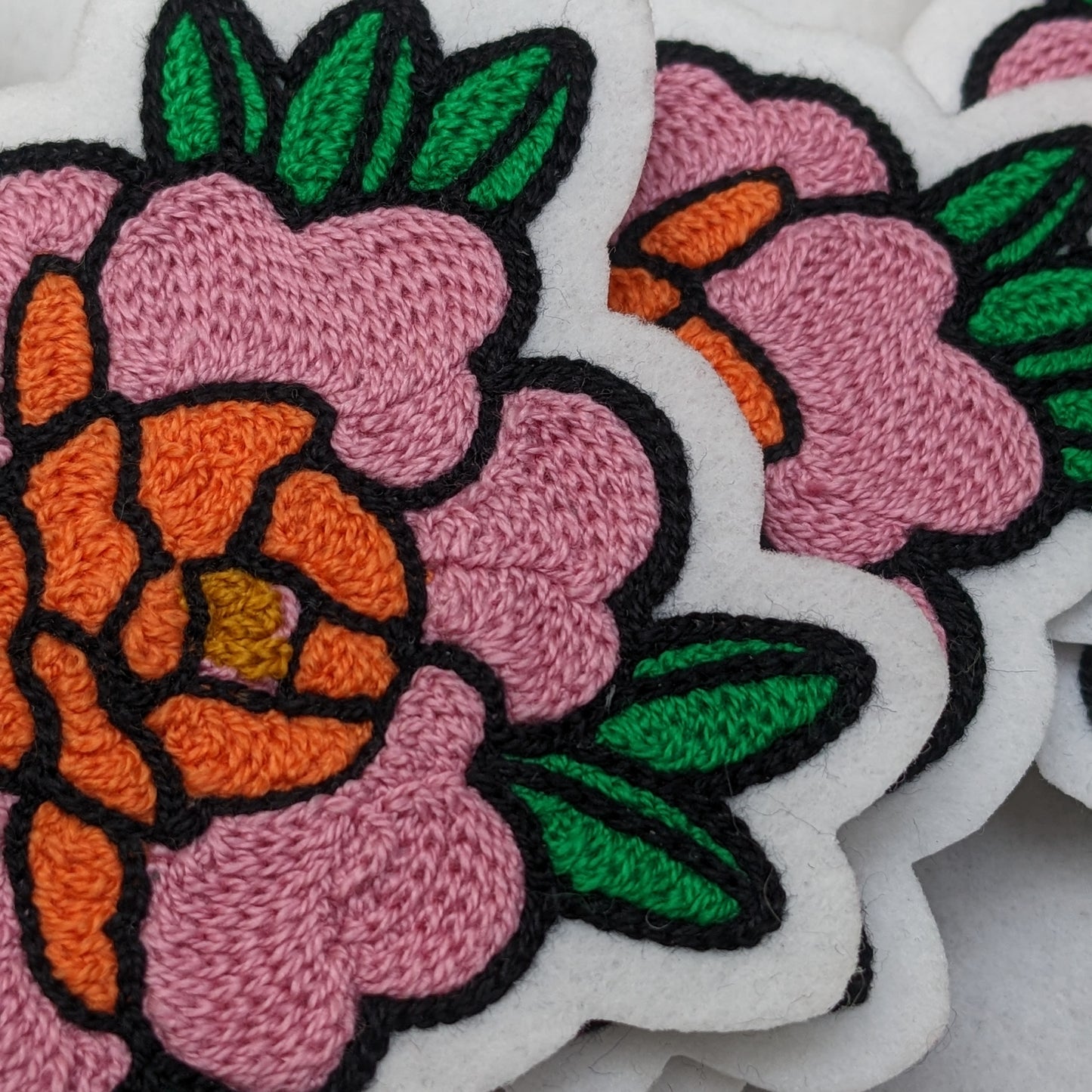 Chainstitch Peony Patch- Sew On