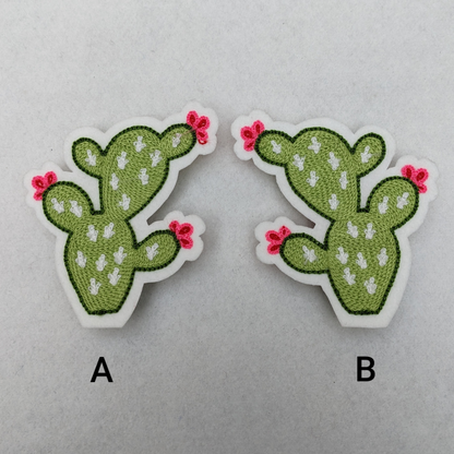 Vintage Style Chainstitch Pear Cactus Patch - Sew On
