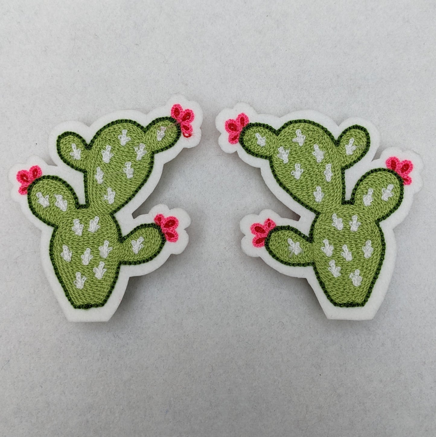 Vintage Style Chainstitch Pear Cactus Patch - Sew On