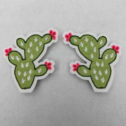 Vintage Style Chainstitch Pear Cactus Patch - Sew On