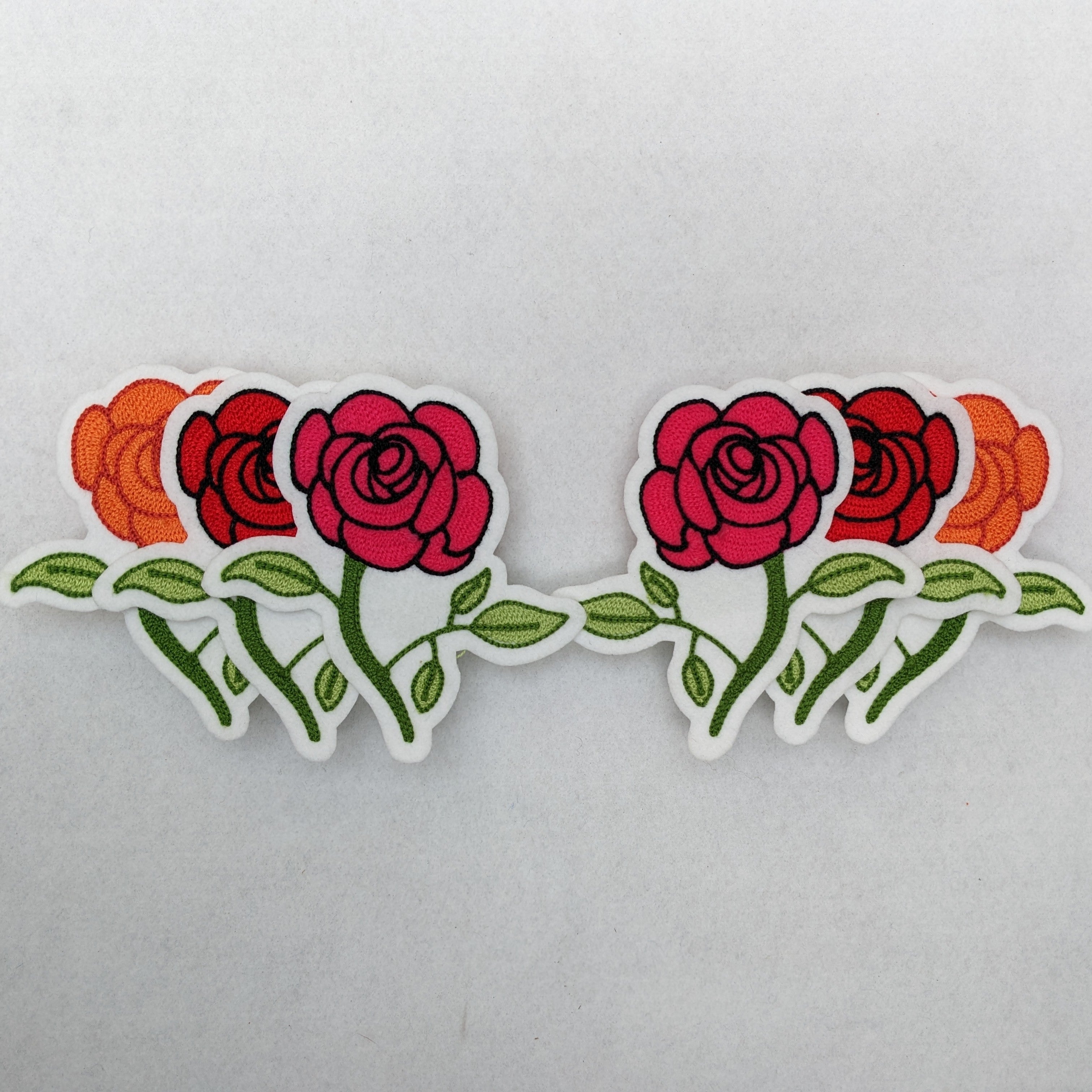 Vintage Style Chainstitch Rose Patch - Available in Different Colors ...