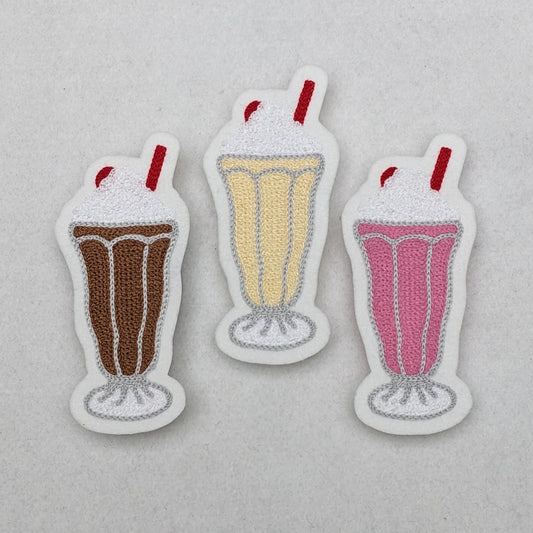 Malt Shop Milkshake Chainstitch Patch