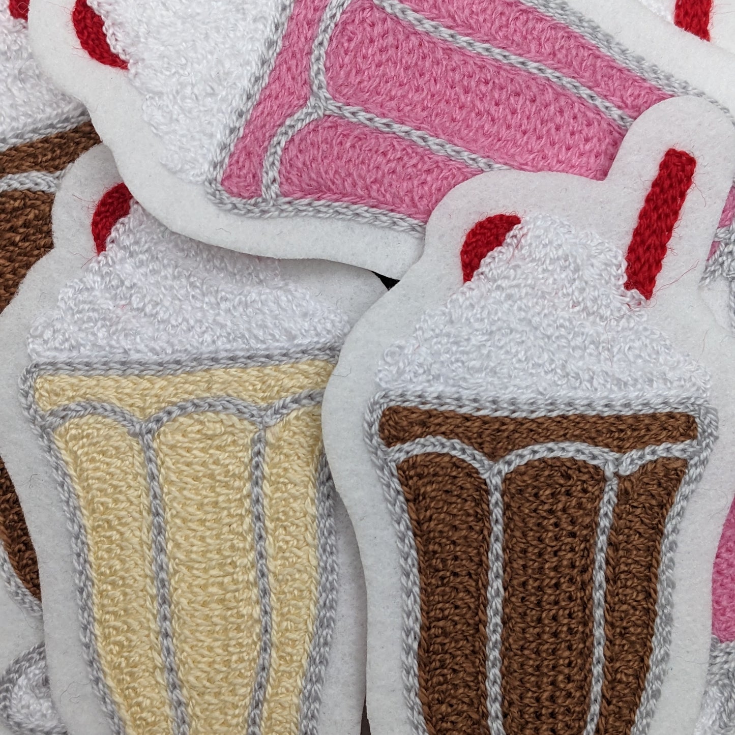 Malt Shop Milkshake Chainstitch Patch