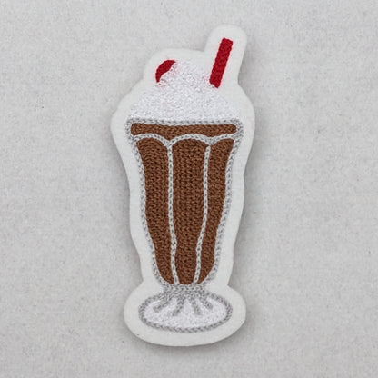Malt Shop Milkshake Chainstitch Patch