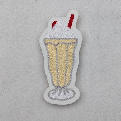 Malt Shop Milkshake Chainstitch Patch