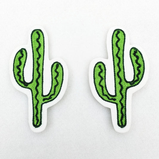Vintage Style Chainstitch Cactus Patch - Sew On