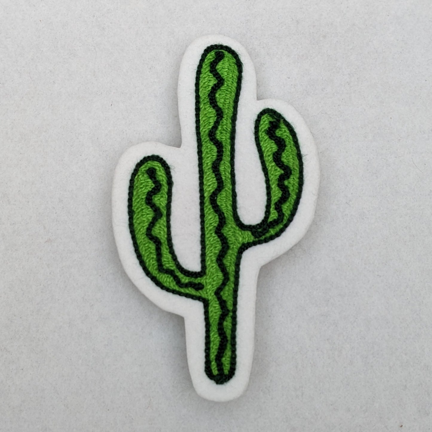 Vintage Style Chainstitch Cactus Patch - Sew On
