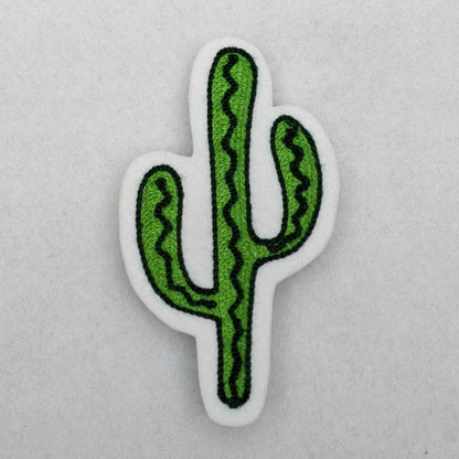 Vintage Style Chainstitch Cactus Patch - Sew On