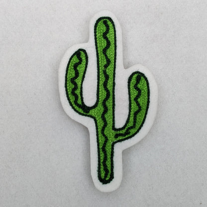 Vintage Style Chainstitch Cactus Patch - Sew On
