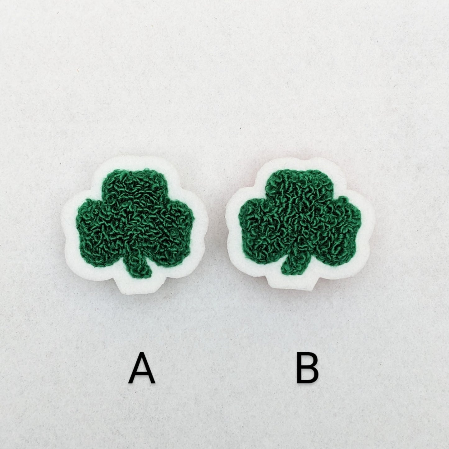 Tiny Chenille Lucky Clover Shamrock Patch - 1.5 inch