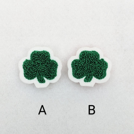 Tiny Chenille Lucky Clover Shamrock Patch - 1.5 inch