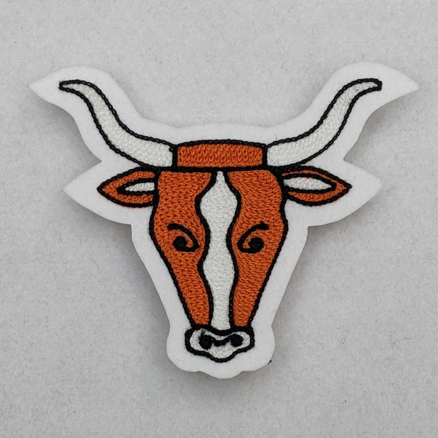 Vintage Style Chainstitch Steer Head Patch - Sew On