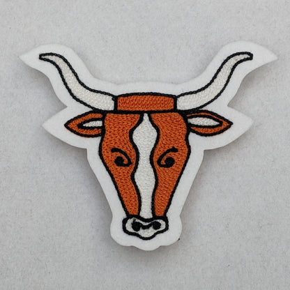 Vintage Style Chainstitch Steer Head Patch - Sew On