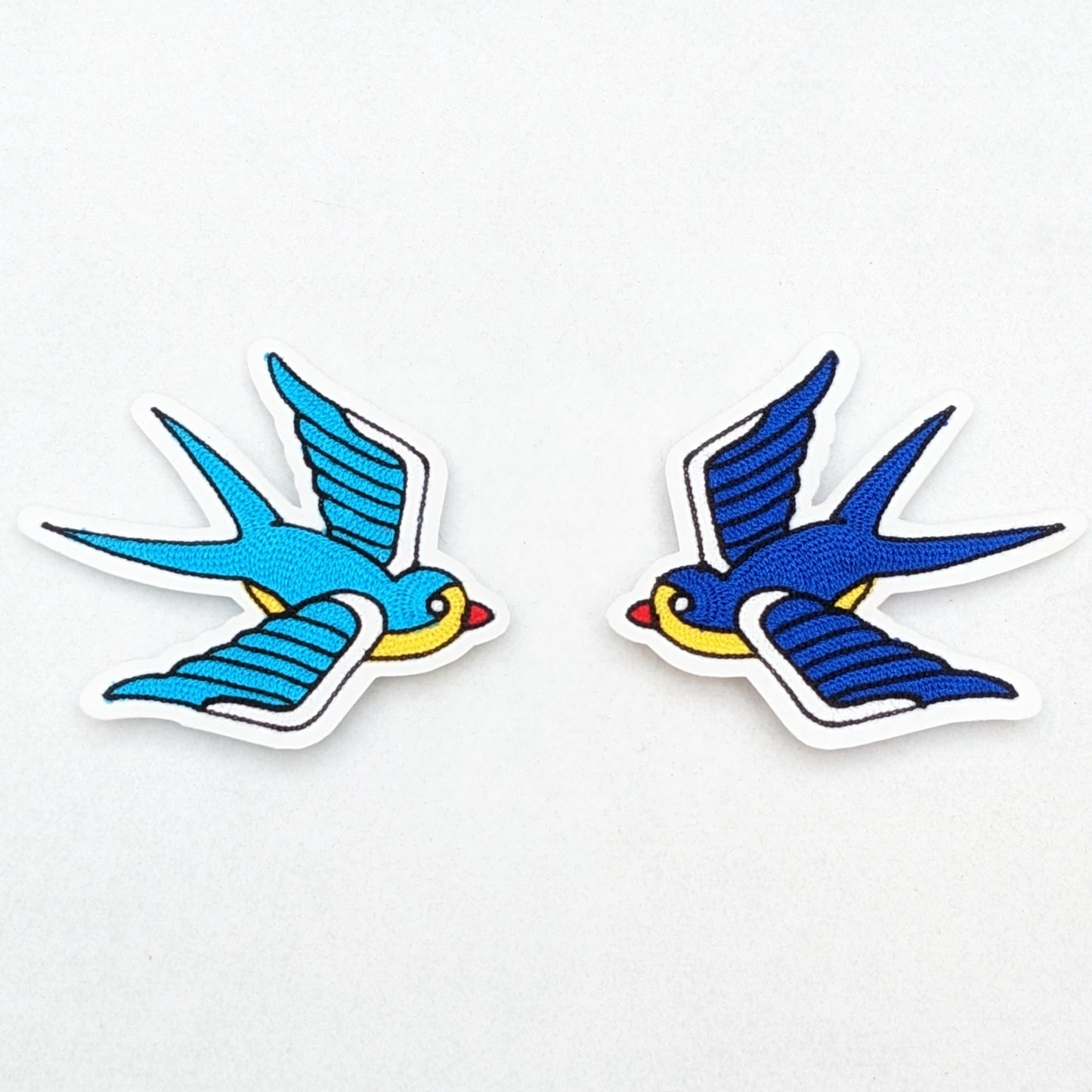 Vintage Style Chainstitch Swallow Patch - Sew On
