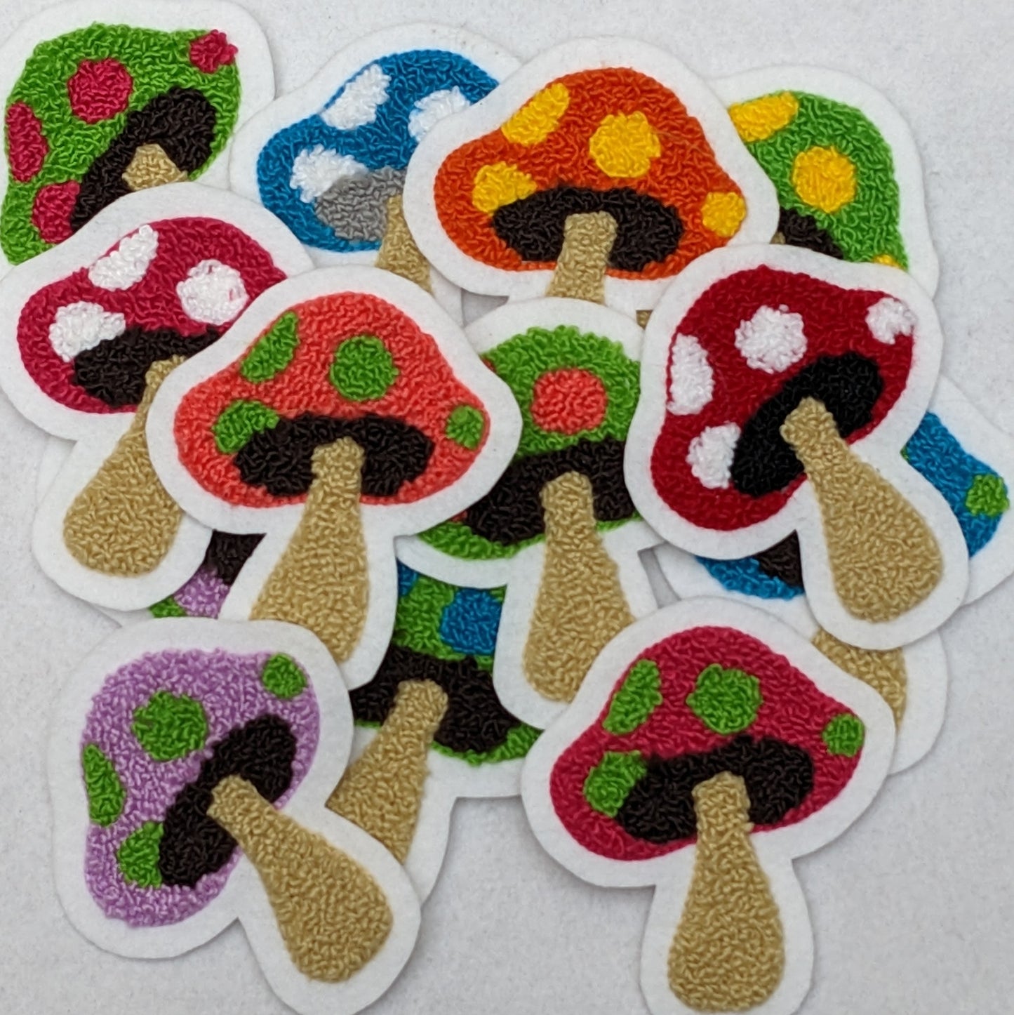 Mushroom Chenille Patch - Sew On - Available In Different Colors!