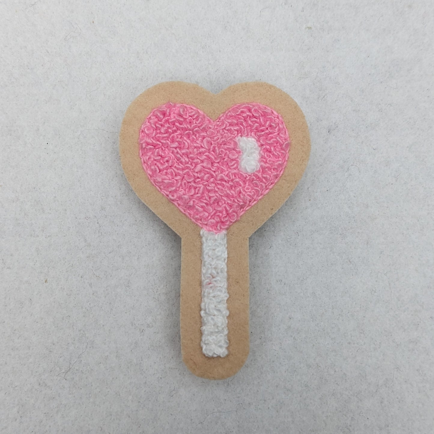 Heart Shaped Chenille Lollipop Patches!