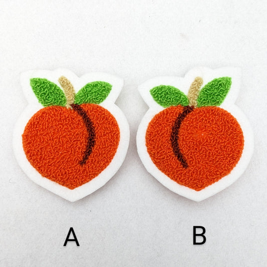 Chenille Juicy Peach Patch - Emoji