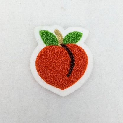 Chenille Juicy Peach Patch - Emoji