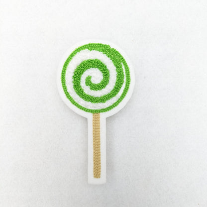 Sweet Treat Chenille Lollipop Letterman Style Patches!