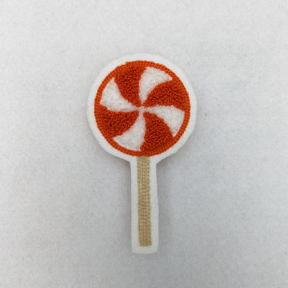 Sweet Treat Chenille Lollipop Letterman Style Patches!