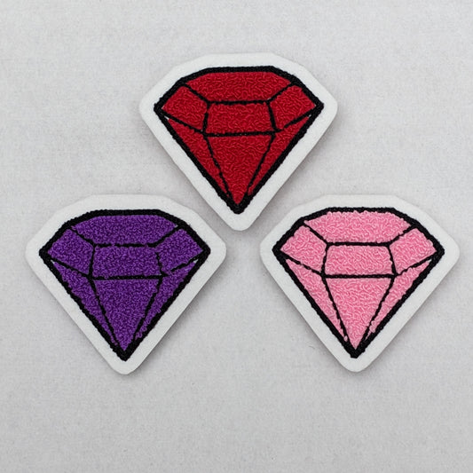 Chenille Diamond Patch - Sew On Jewel Shape - New!