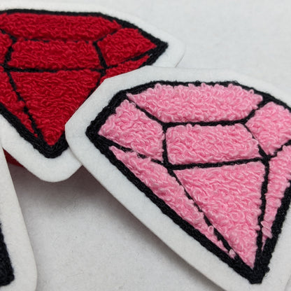 Chenille Diamond Patch - Sew On Jewel Shape - New!
