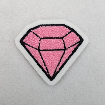 Chenille Diamond Patch - Sew On Jewel Shape - New!