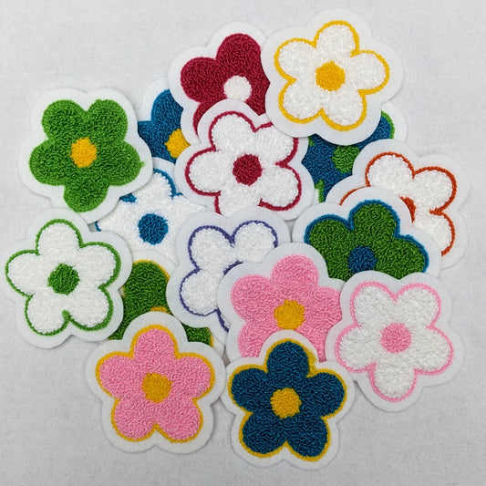 Small Daisy Chenille Patch - Sew On - Available In Different Colors!