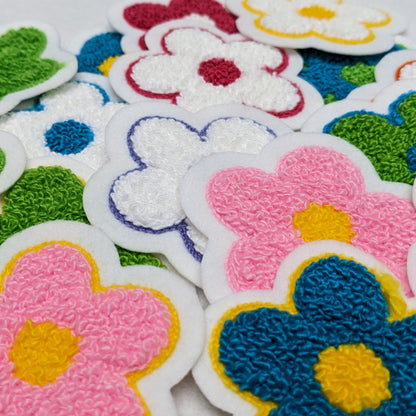 Small Daisy Chenille Patch - Sew On - Available In Different Colors!