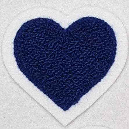 Super Cute Small Chenille Heart Patch - Sew On - Available In Different Colors!