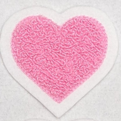 Super Cute Small Chenille Heart Patch - Sew On - Available In Different Colors!
