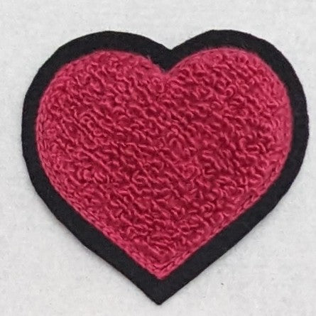 Super Cute Small Chenille Heart Patch - Sew On - Available In Different Colors!